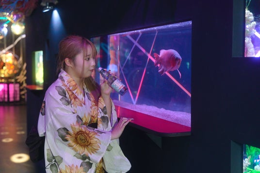 思わず写真に収めたくなる、お台場夏の夜。8月末で閉館するアク和リウムに、レインボーブリッジの夜景が重なる新演出が6月27日(土)より公開。 思わず写真に収めたくなる、お台場夏の夜。8月末で閉館するアク和リウムに、レインボーブリッジの夜景が重なる新演出が6月27日(土)より公開。