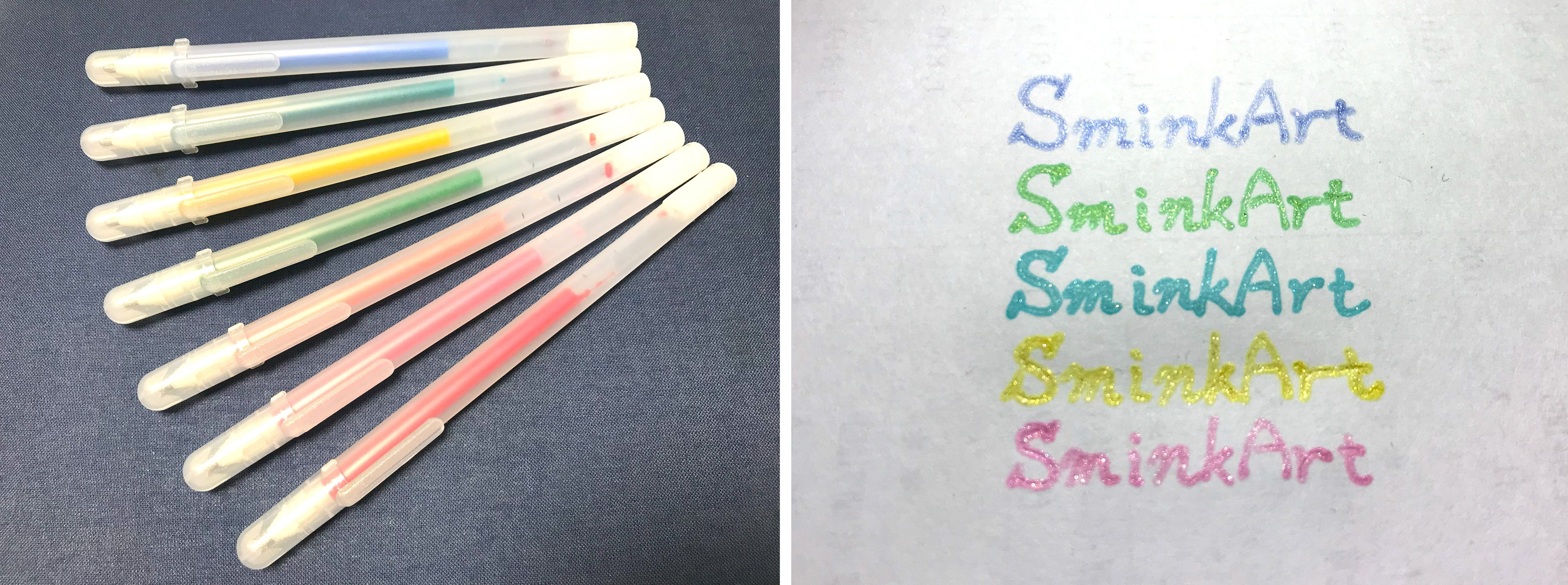 メイクアップ化粧品をアップサイクルした水性ボールペン「SminkArtペン」