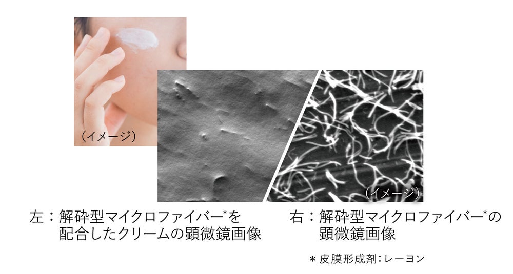 肌上でネットワーク形成される皮膜イメージ