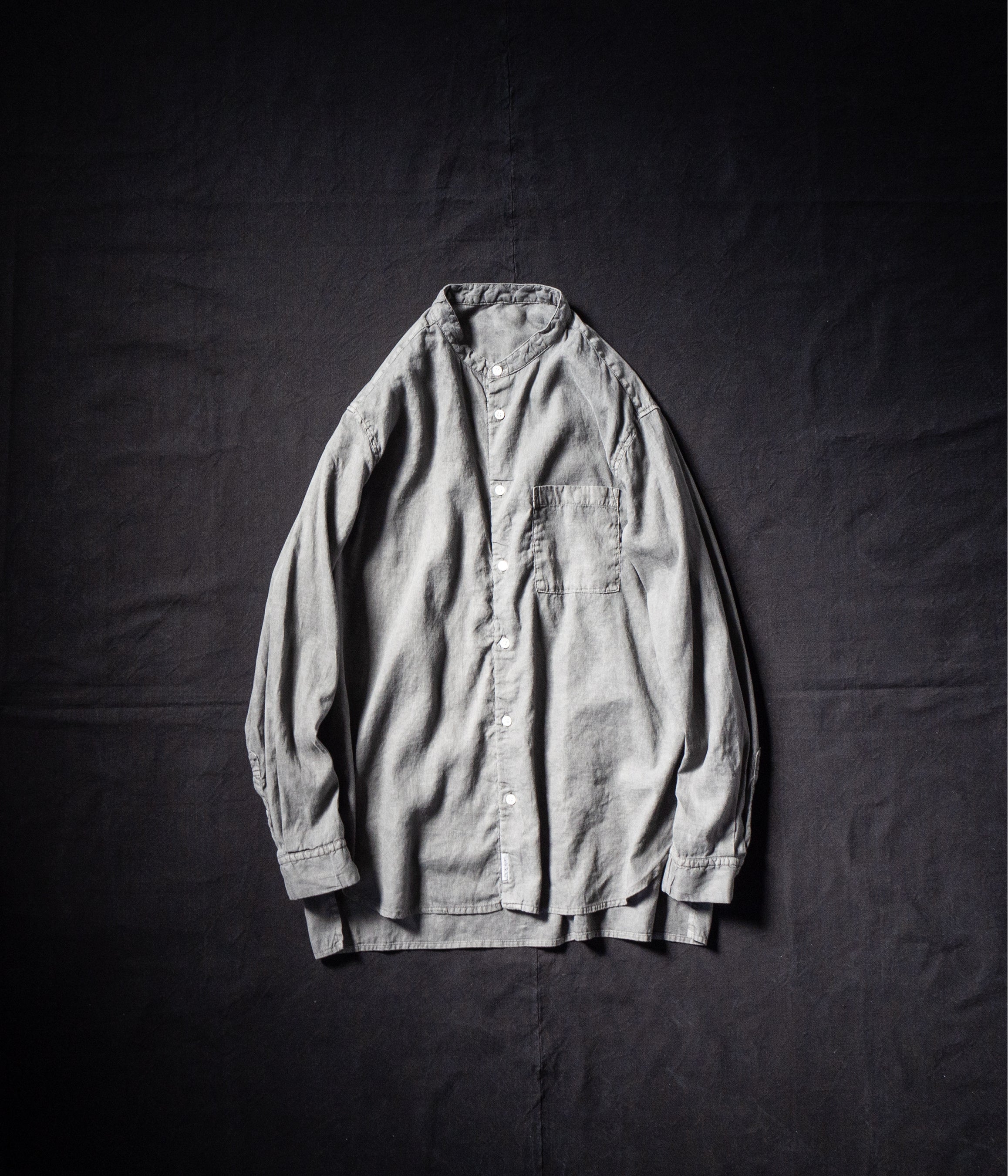 定価24200¥【UpcycleLino】バンドカラーシャツ