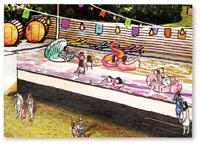 プールサイドテラス