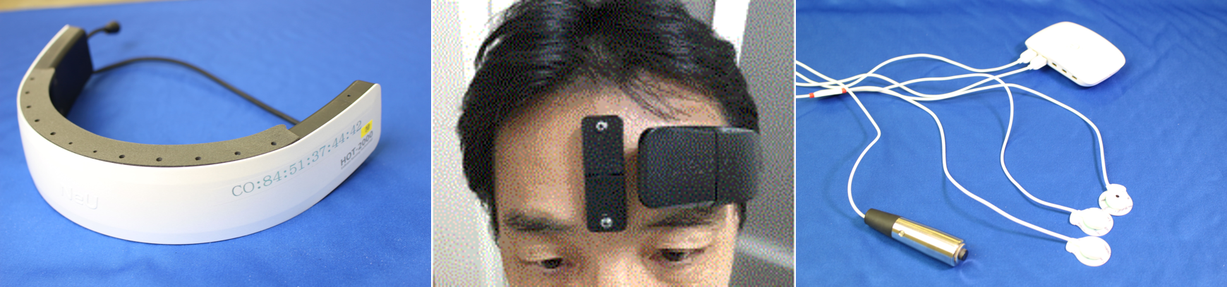 (左から）HOT-2000,HOT2000(改良版）,Biosignalsplux,