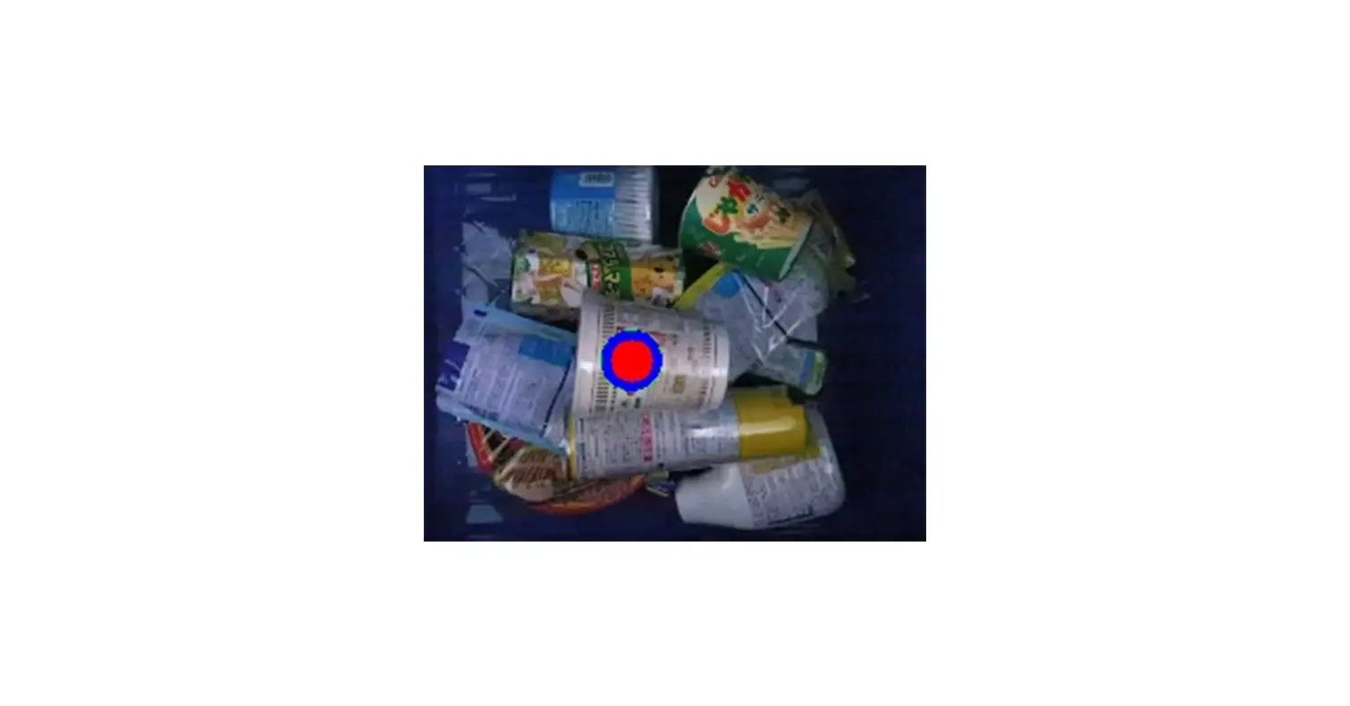 丸みを帯びた物体に対しても、吸着点を算出してピッキングに成功