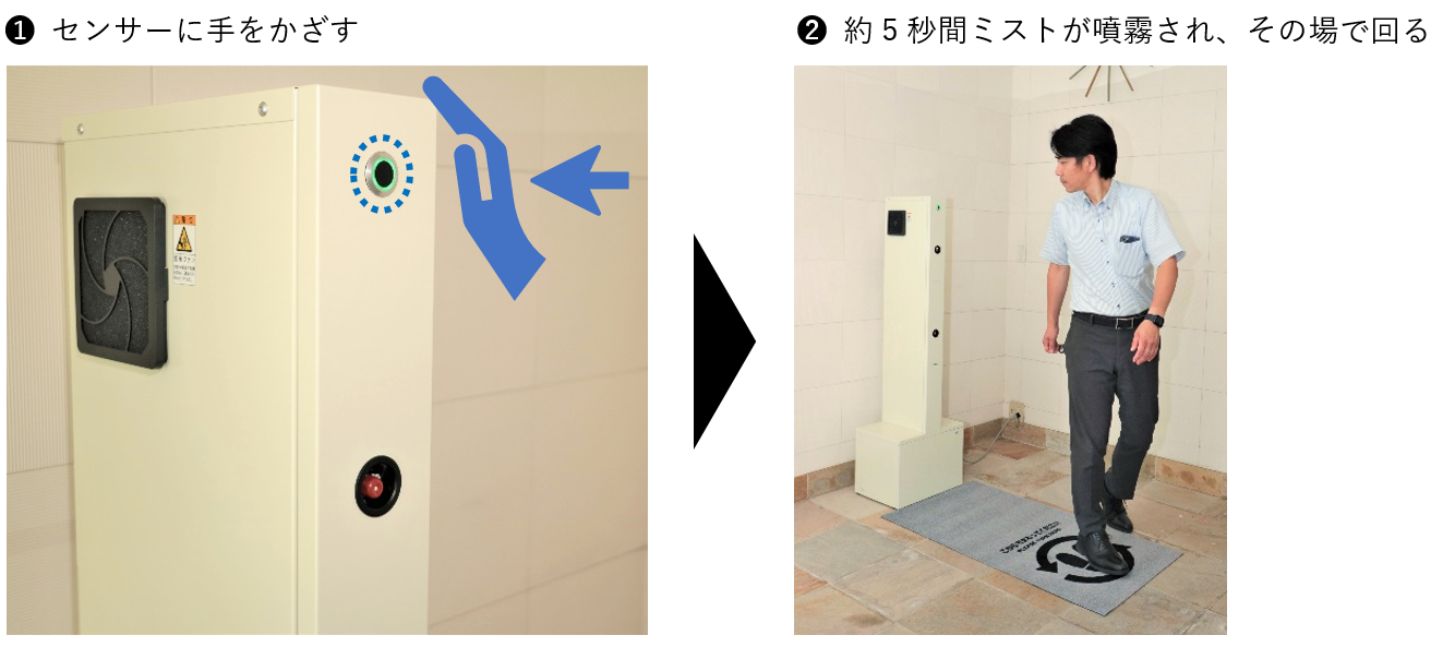 簡単操作で衣類を消臭除菌できる