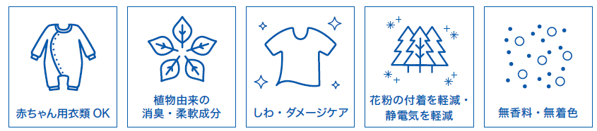 無臭化のほか様々な柔軟剤としての機能を持っています