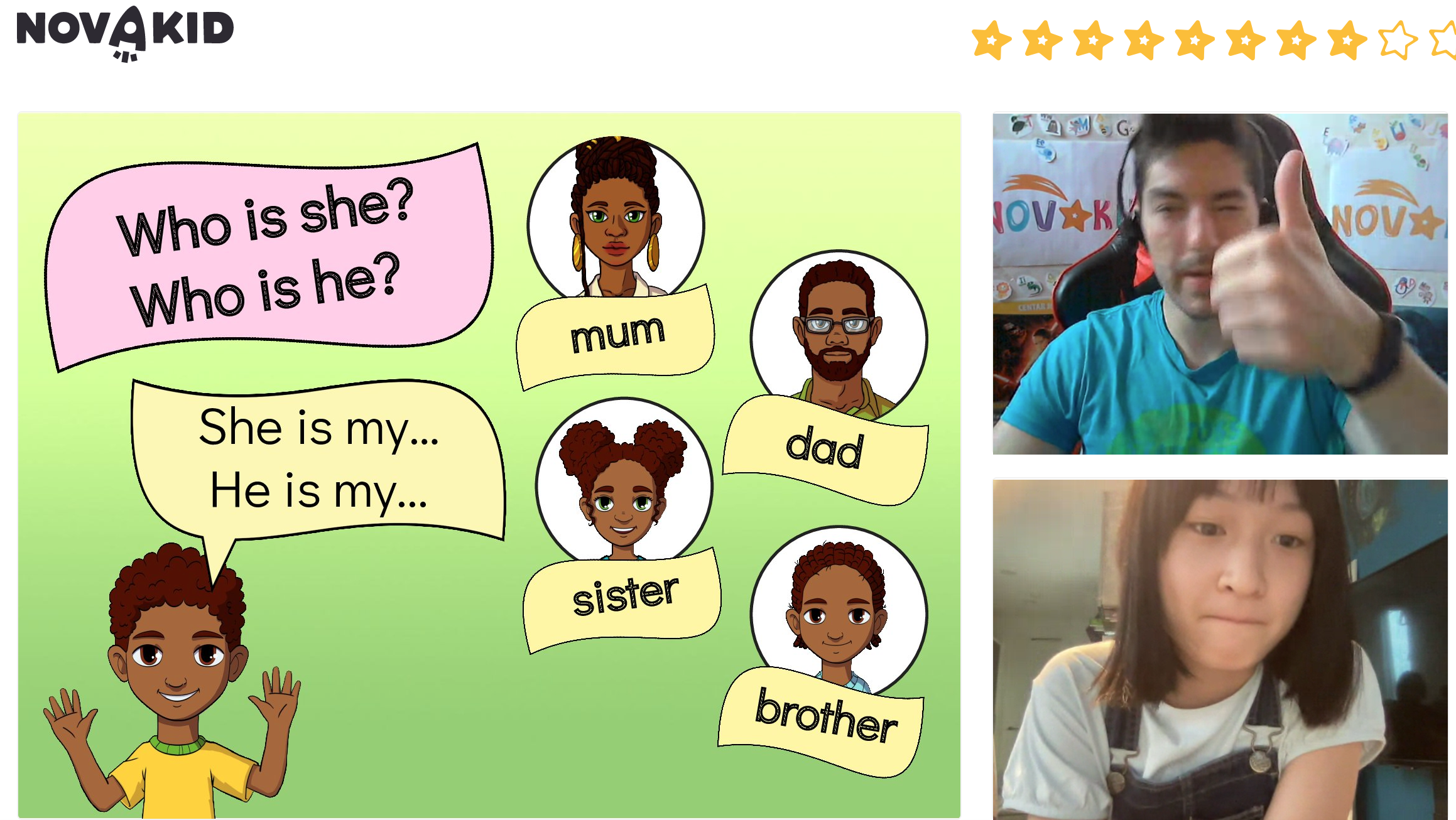 ノバキッドのレッスンを受けるmocomocoさん