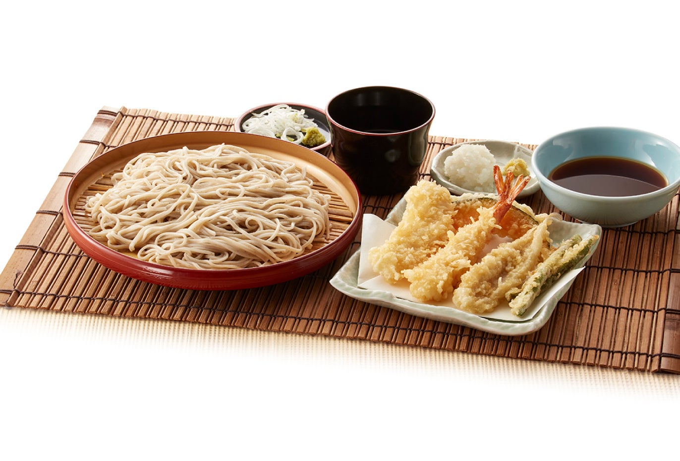 天丼 小そば（小うどん）セット 840 円 ※麺はそばまたはうどんの温・冷が選べます