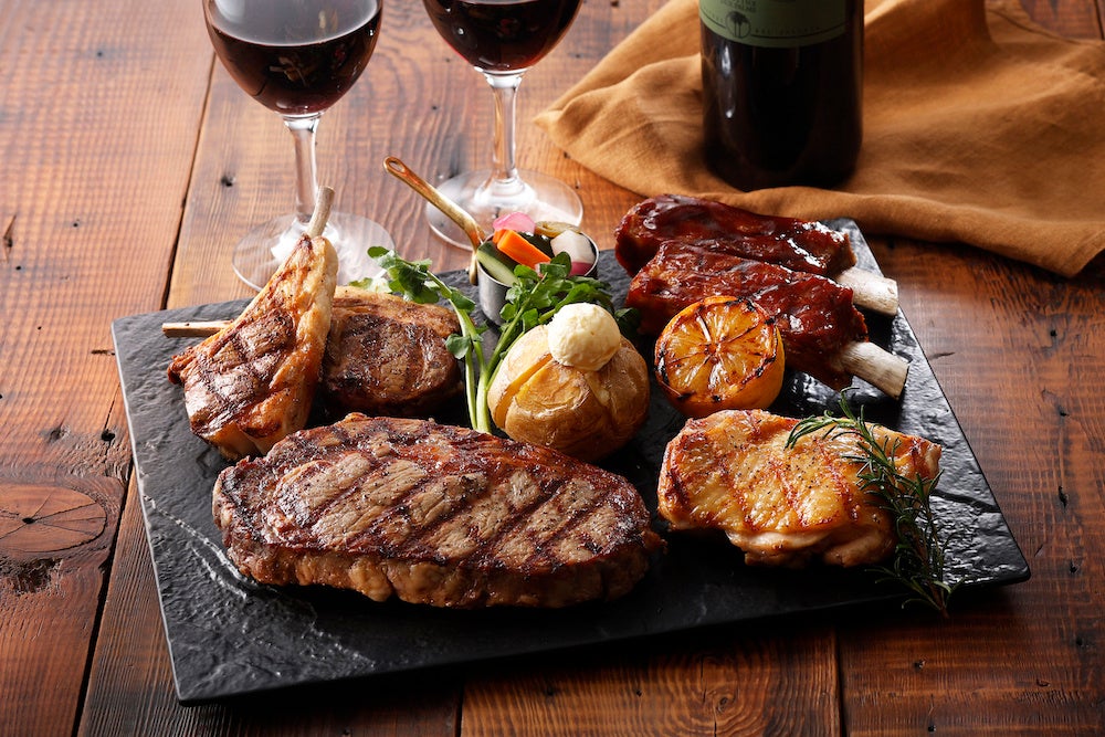 4種のお肉のグリルが楽しめる 「グランドスラムミートプラッター」