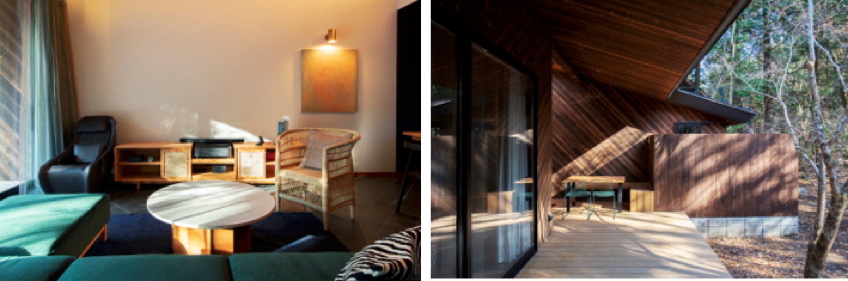 四季折々の彩りを感じられる庭とシームレスに一体化した開放的なリビングとなっています。