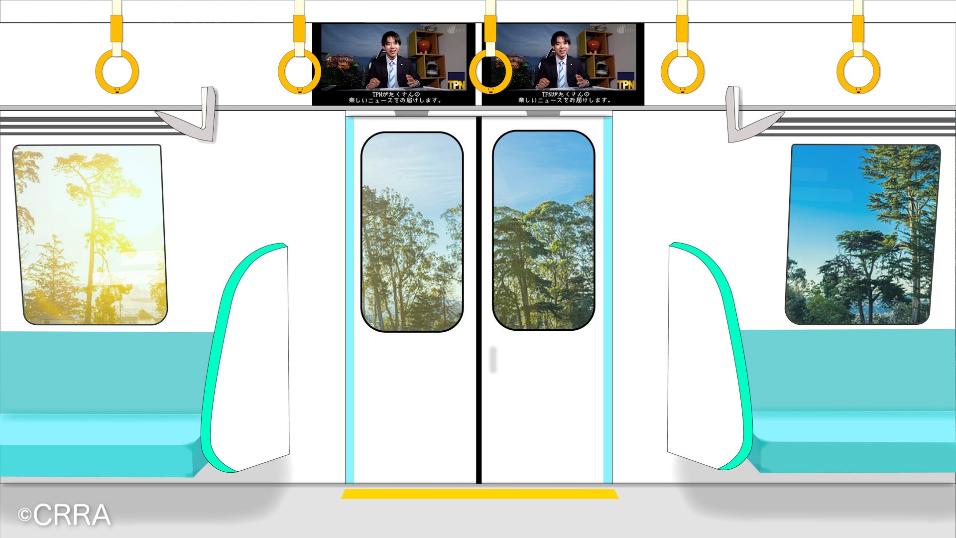 鉄道内のCRRA国際放送(CITV)放送イメージ