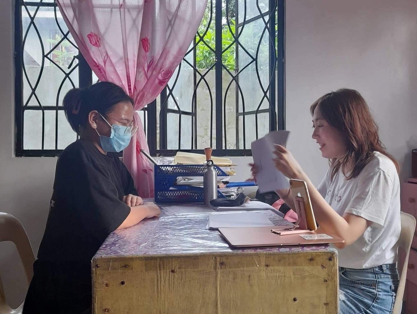 生徒たちとの面談の様子