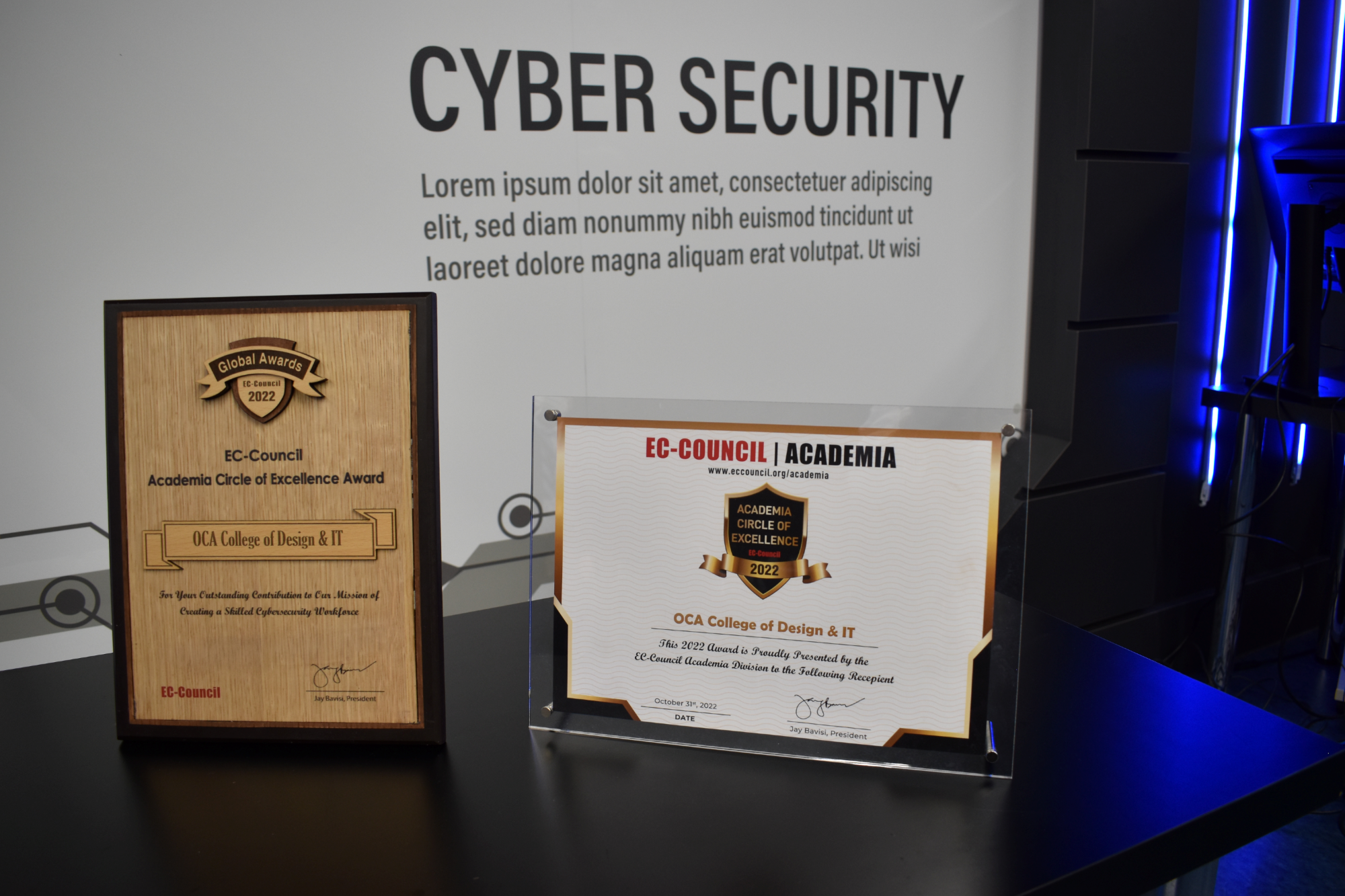 「EC-Council Academia Circle Of Excellence Award」受賞