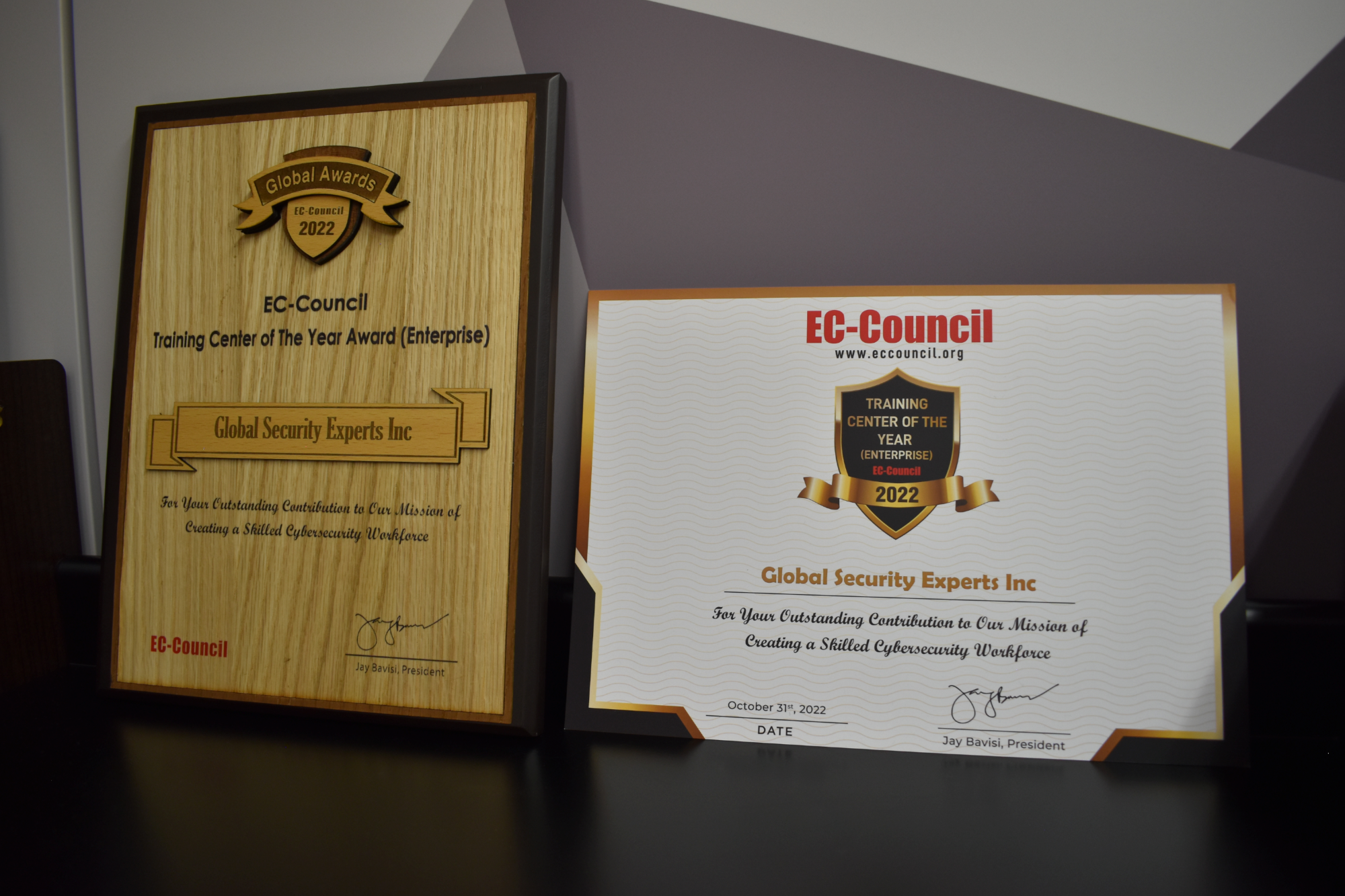 「EC-Council Training Center of The Year Award (Enterprise)」受賞