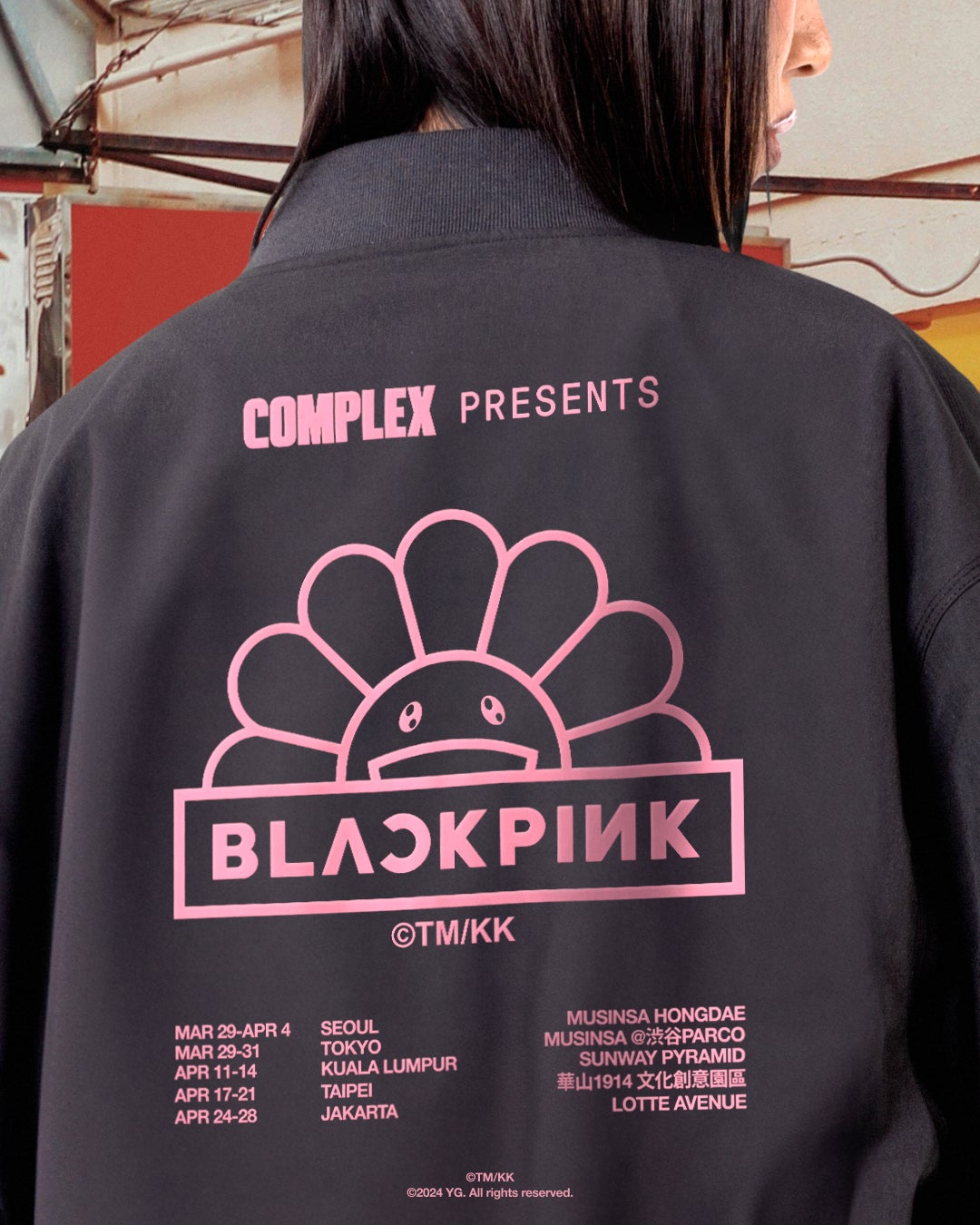 【限定】 BLACKPINK × カイカイキキ コラボ パーカー L 村上隆 黒 MUSINSAにて限定発売!Takashi Murakami×BLACKPINK “In Your