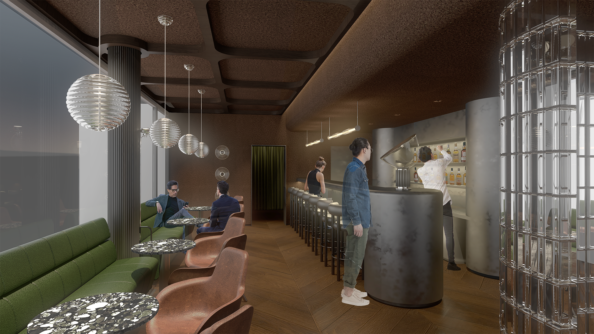 ラウンジ＆バー内装