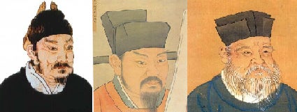 (左から)世宗 王安石 朱子