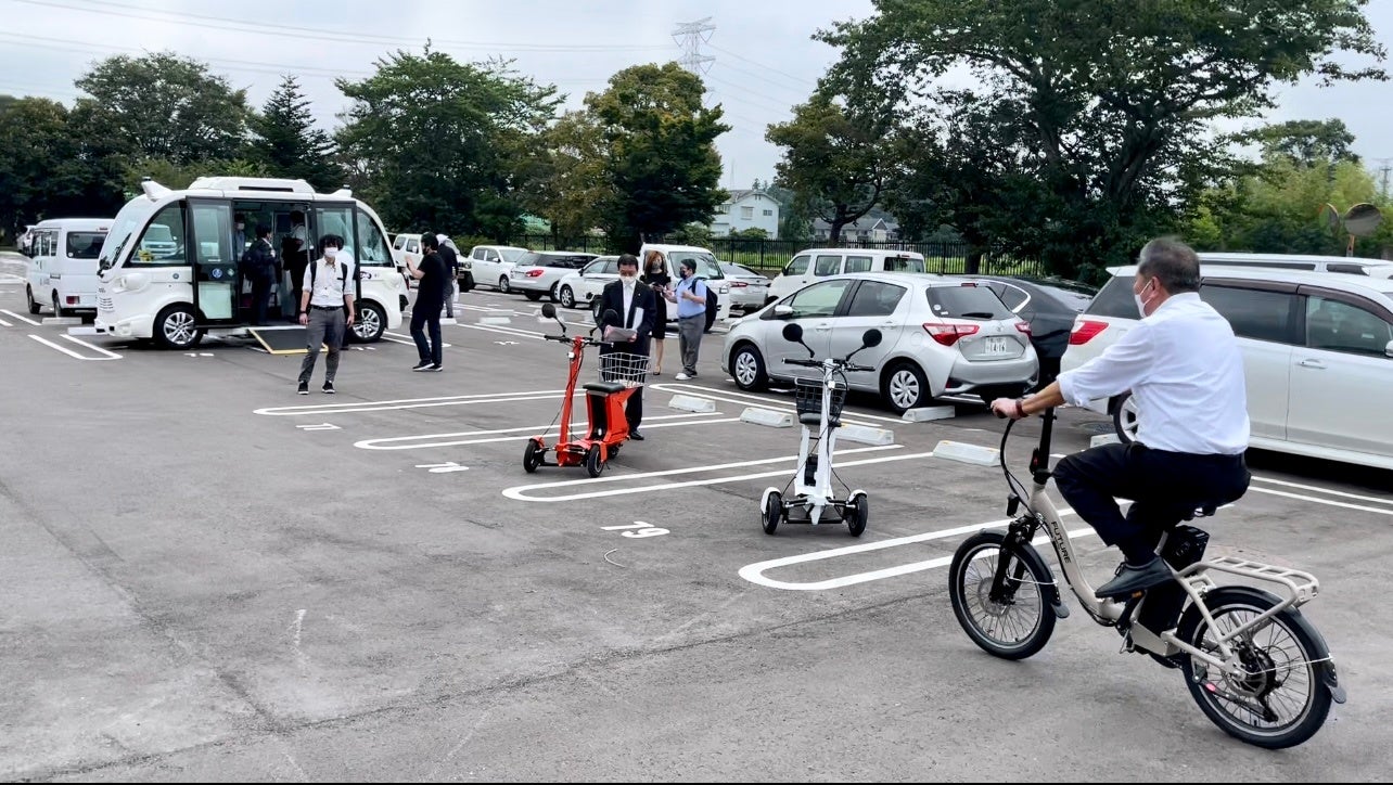 大熊インキュベーションセンターでのでの試乗