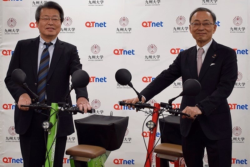 九州大学石橋総長とQTnet岩﨑社長