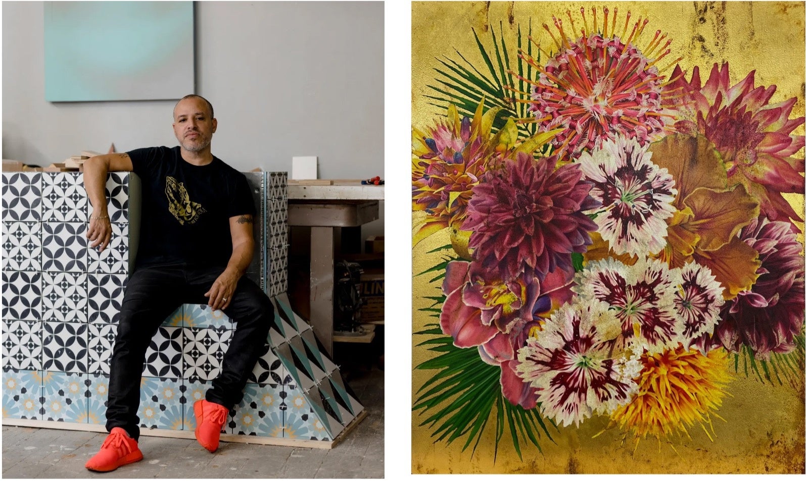 右)カルロス・ロロン《Discovery in the New World II》2023