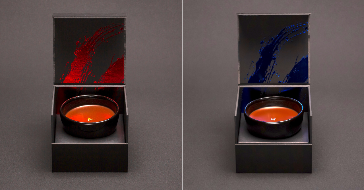 左：ぐいのみ純米大吟醸 生Chocolate 暁光　右：ぐいのみ純米大吟醸 生Chocolate 閃光