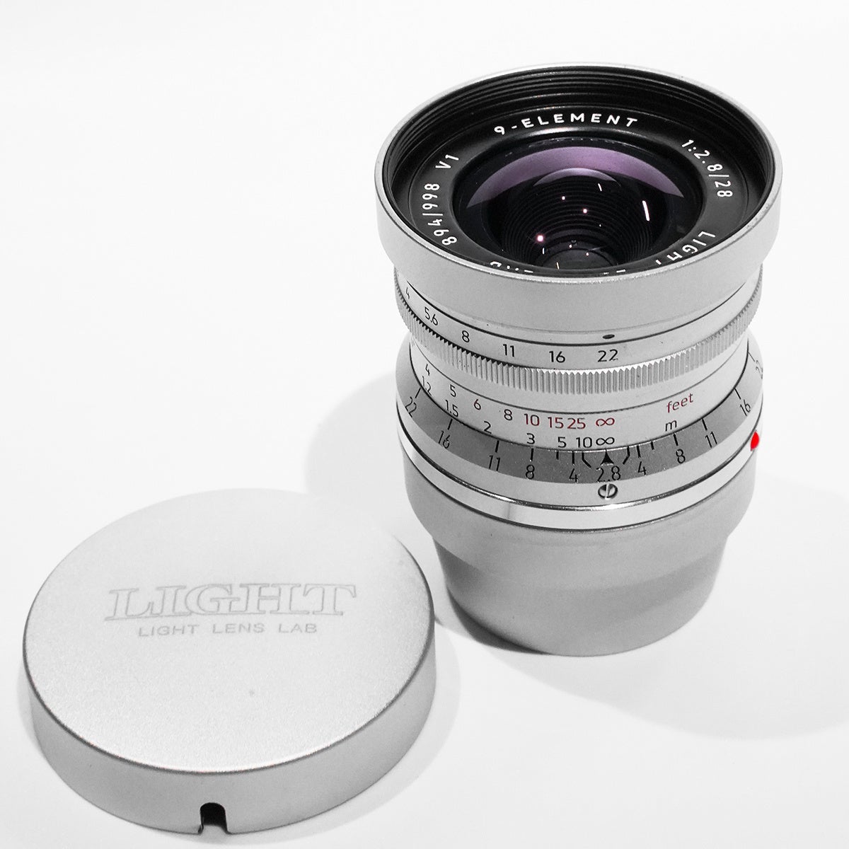 LIGHT LENS LAB 28mm f2.8（周９枚）シルバー