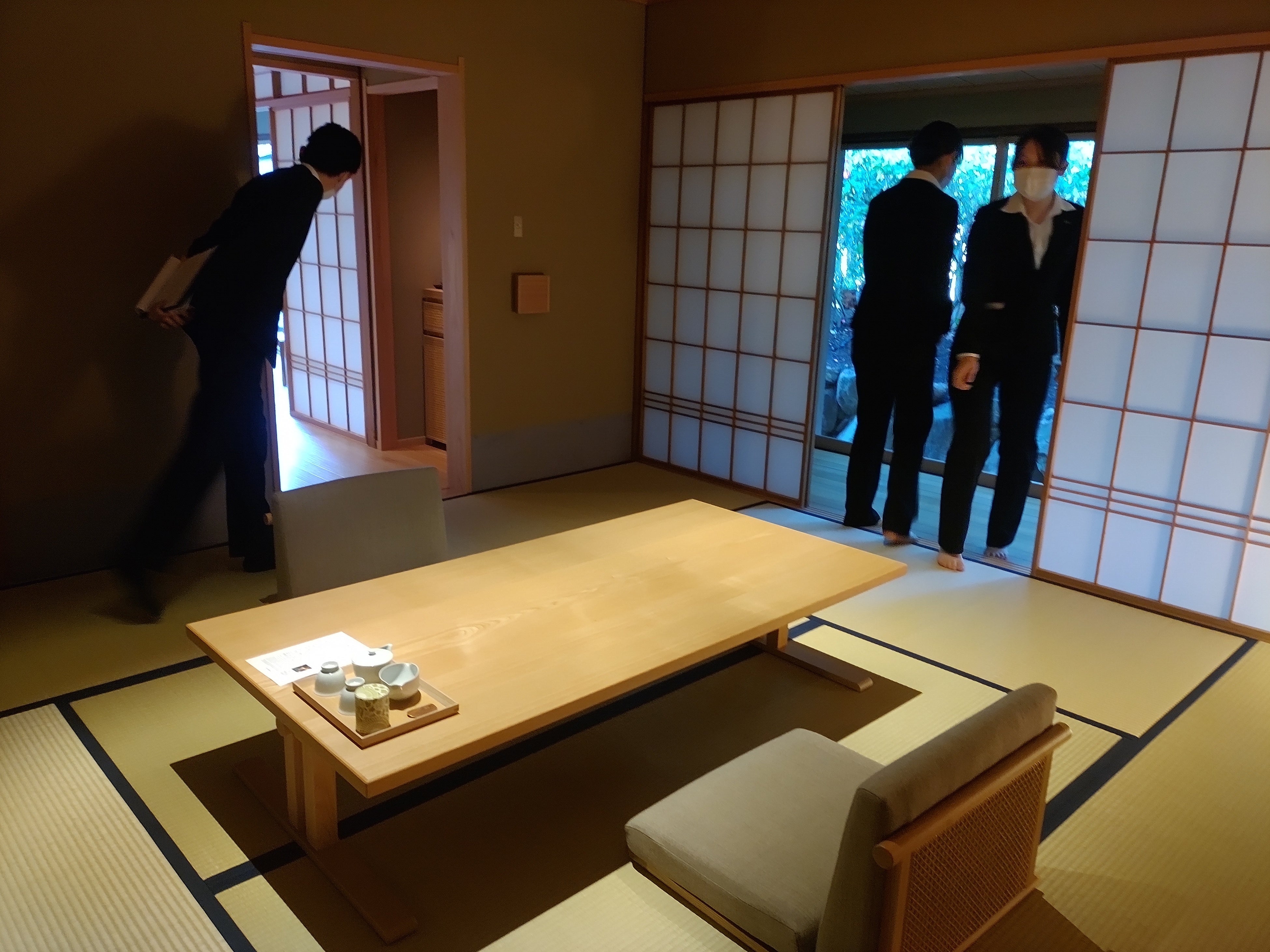 ウェスティン都ホテル京都　、数寄屋風別館「佳水園」　見学の様子