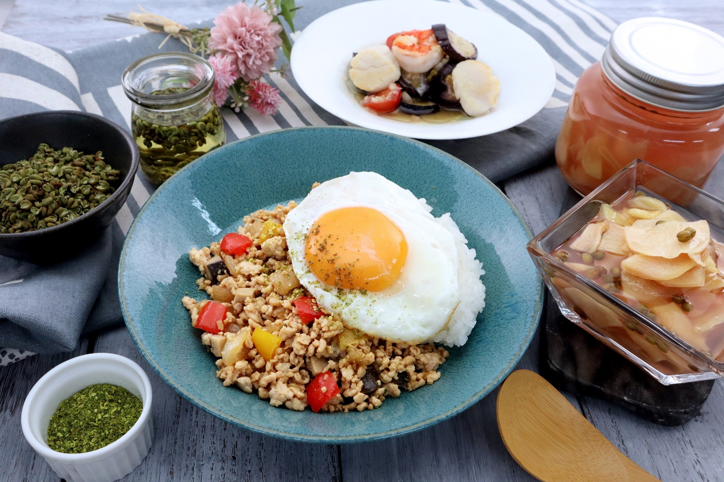 ぶどう山椒を使ったアレンジメニュー