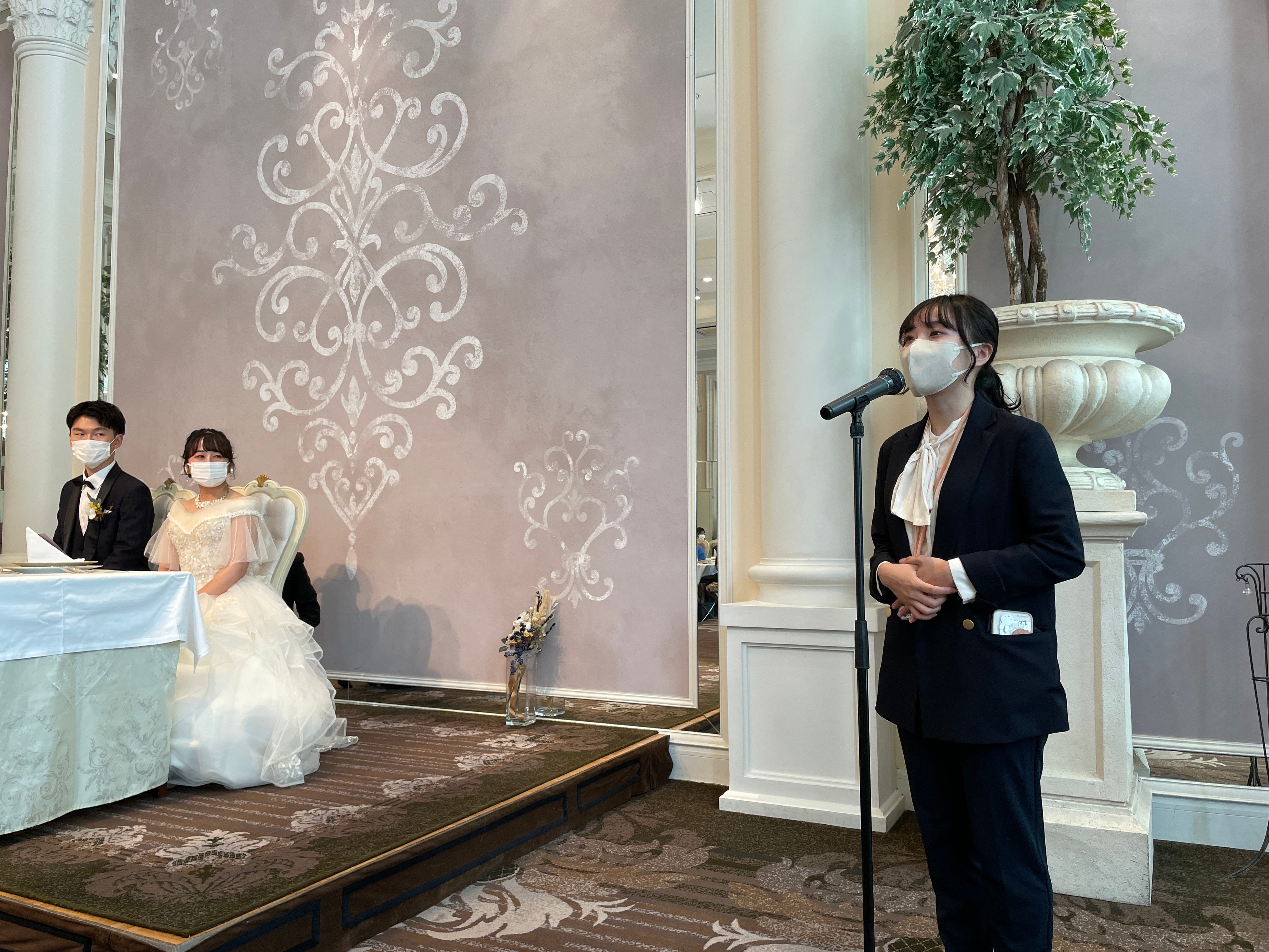 学生による乾杯の挨拶