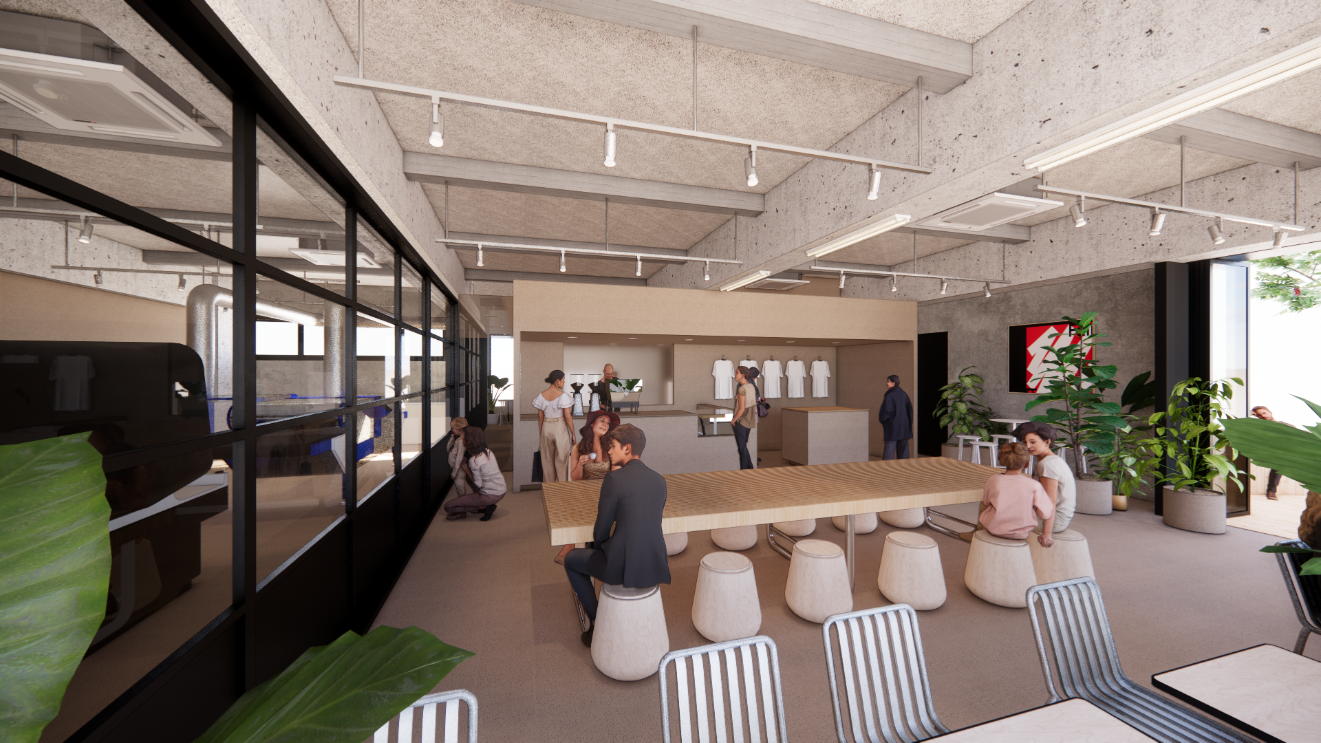 イメージ：左手にAtlas MAX。テクノロジー×みんなのアイデアで、次世代のアパレル産業が生まれる場所へ