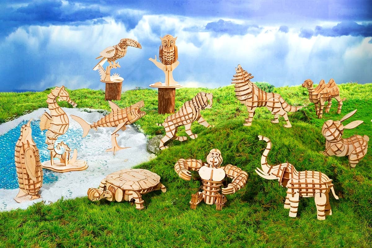 楽天市場】木製パズル 立体パズル クラフト 3D ウッドパズル