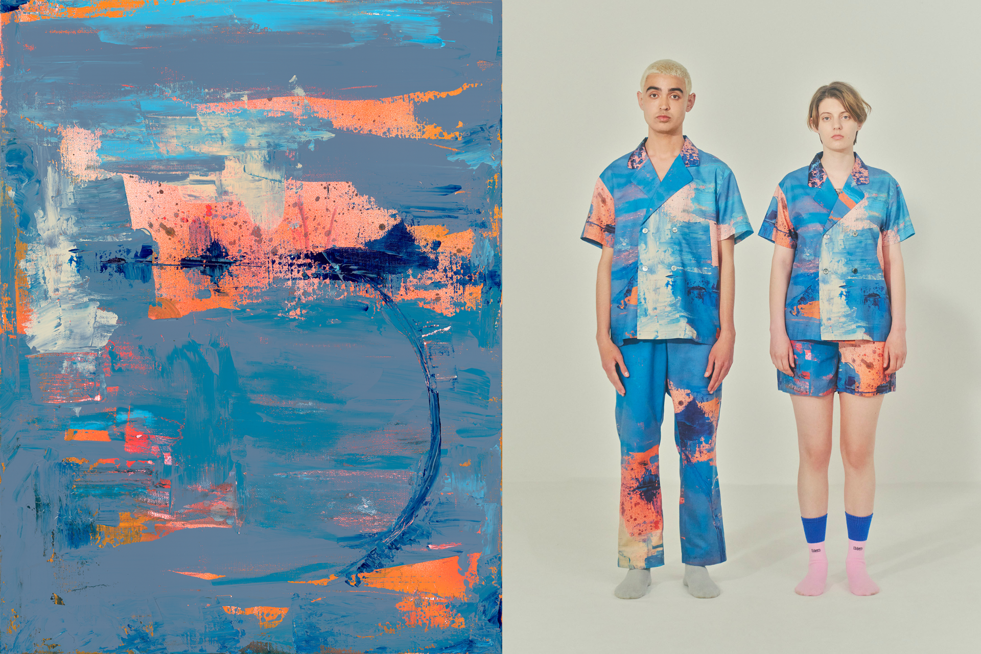 抽象画アーティストの大社カリンによる‟身にまとうアート”ルームウェア