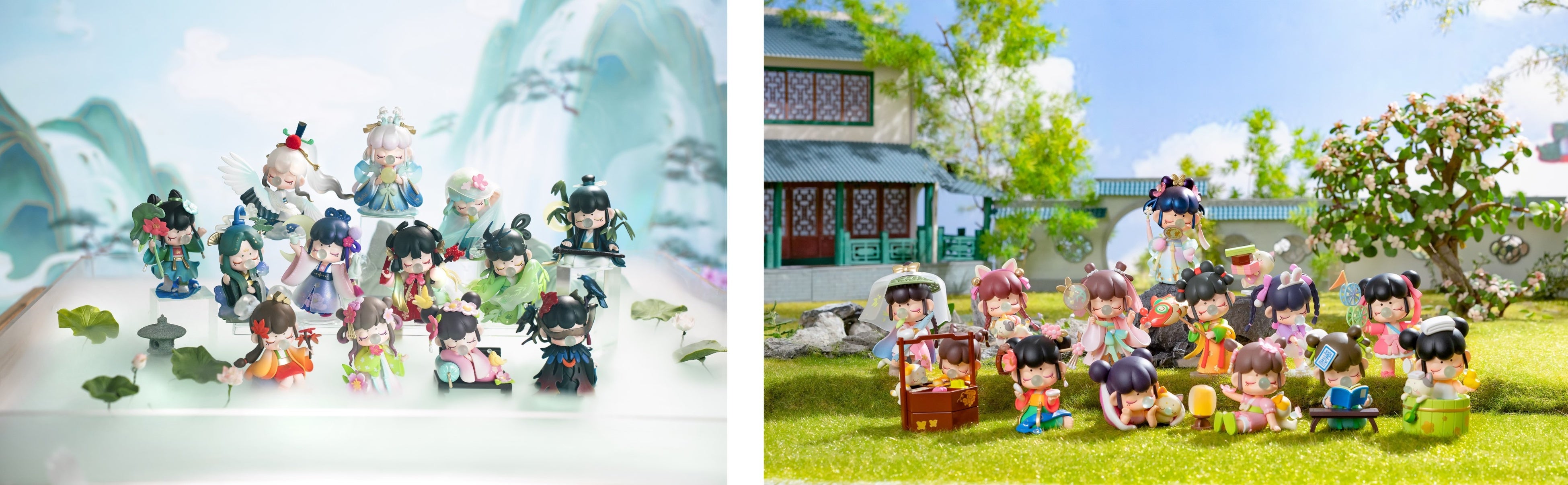 ▲左：天真爛漫（てんしんらんまん）、右：詩歌管弦（しいかかんげん）