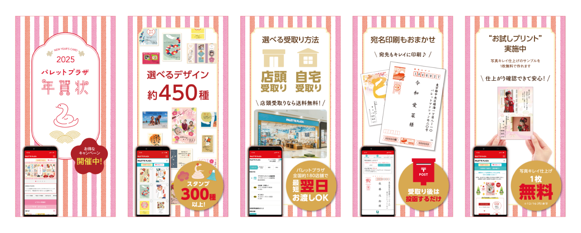 年賀状印刷　2025年　巳年　③24枚　差出人印刷あり 2025巳年おすすめ企画特集｜年賀状2026年 午年版の印刷なら挨拶状