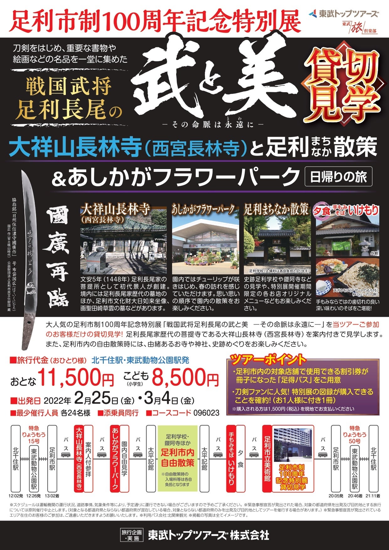 2月26日、3月4日出発ツアーパンフレット