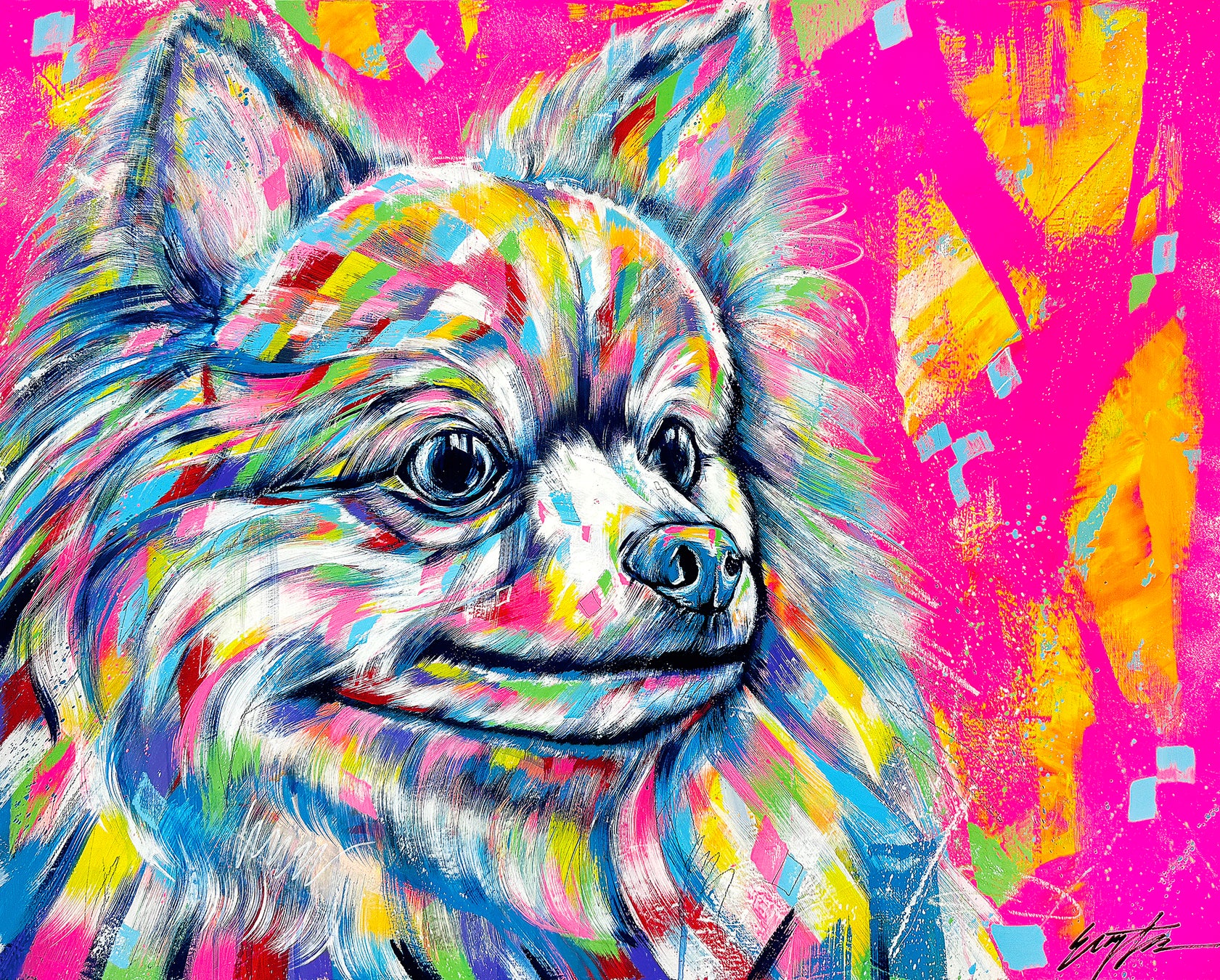 絵画 犬 愛犬を現代アートに!ドッグアーティスト「EIJI TAMURA DOG ART