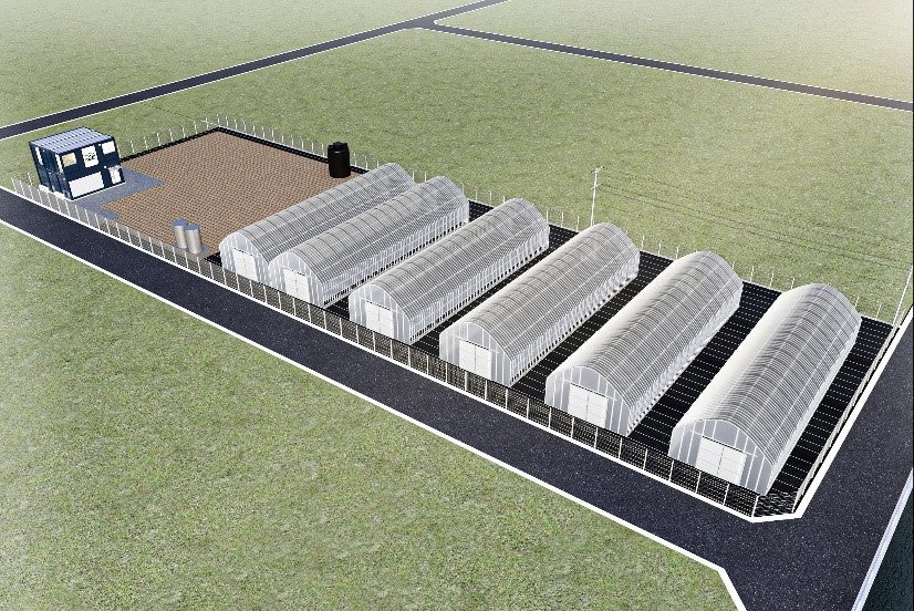 ニチリウ永瀬研究農場（福岡市西区今津　9月末完成予定）