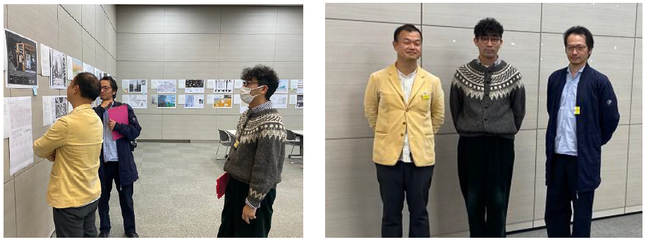 審査会の風景　　　　　　　　　　　　　　　　　　　審査員左から藤原氏、審査員左から藤原氏、中山氏、田村氏