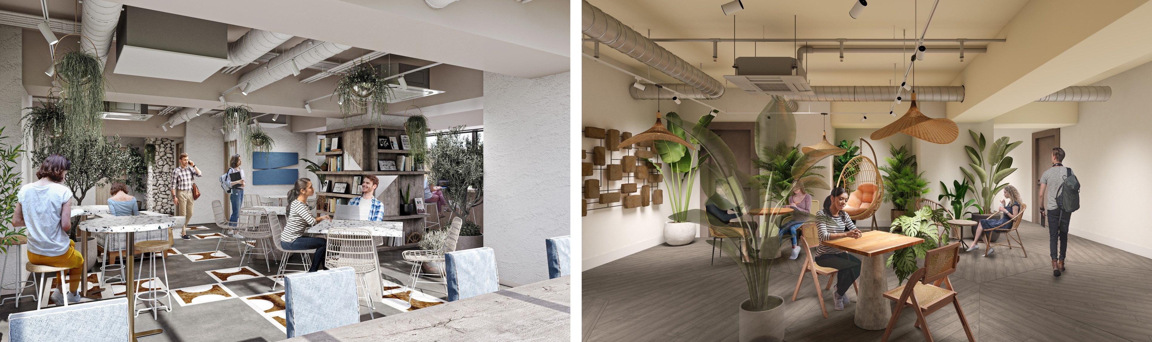 ▲メインラウンジイメージ／サイドラウンジイメージ