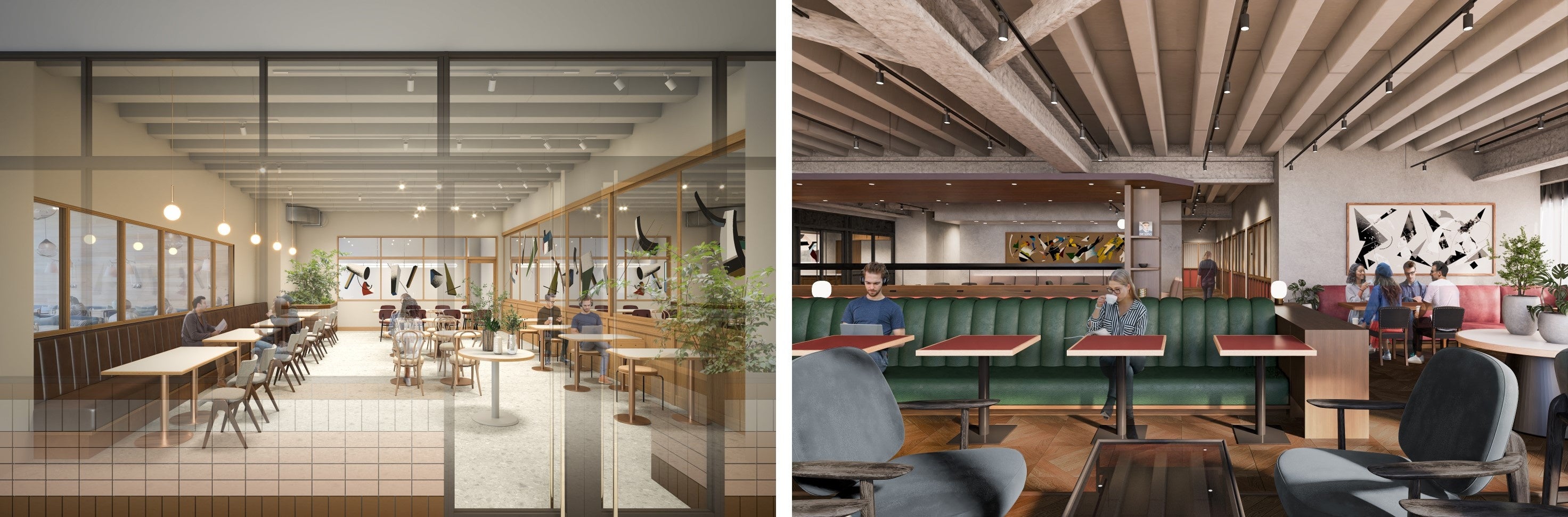 ▲1Fラウンジ／5Fラウンジイメージ