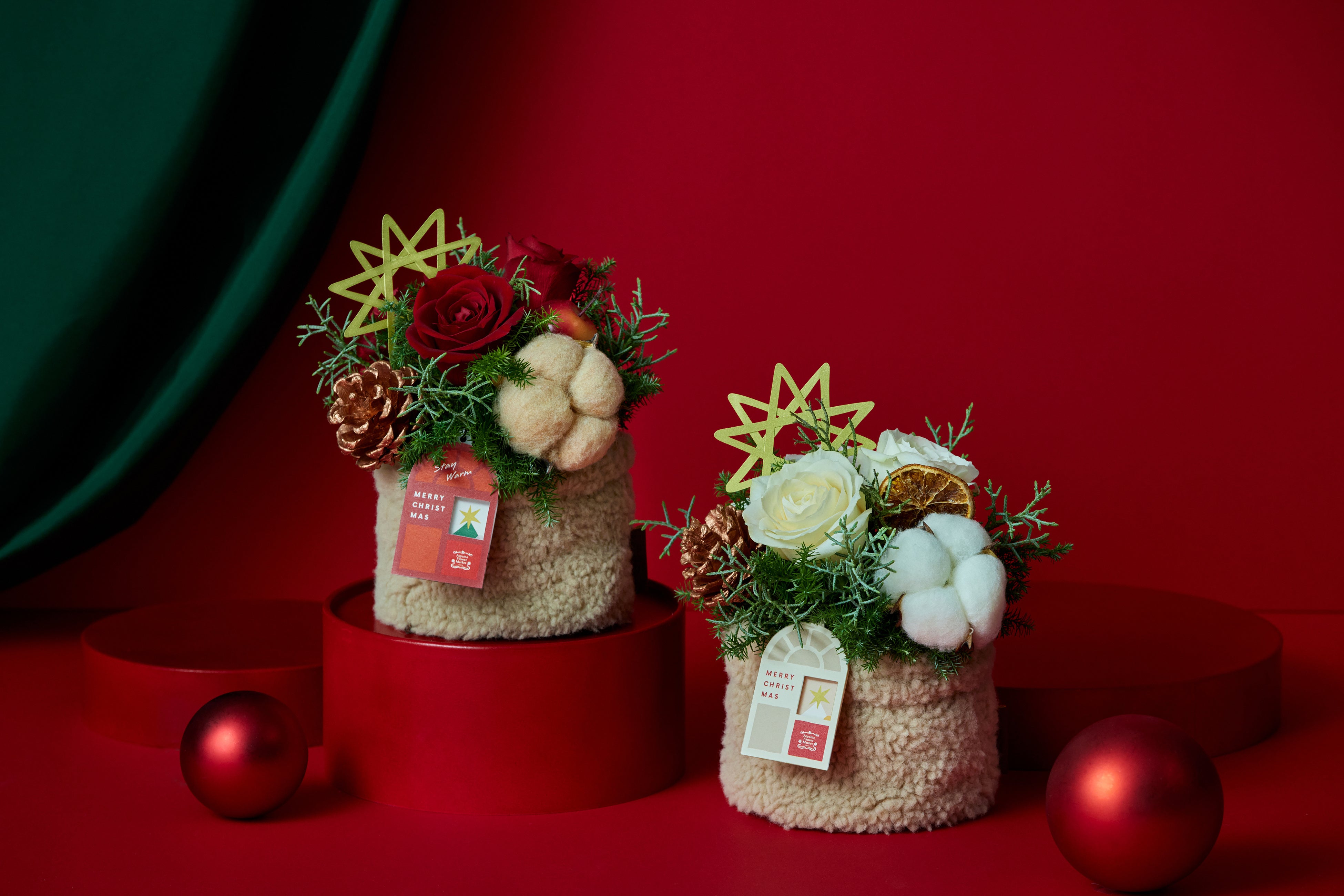 青山フラワーマーケット】クリスマス限定商品を発売！おうちに灯す、花