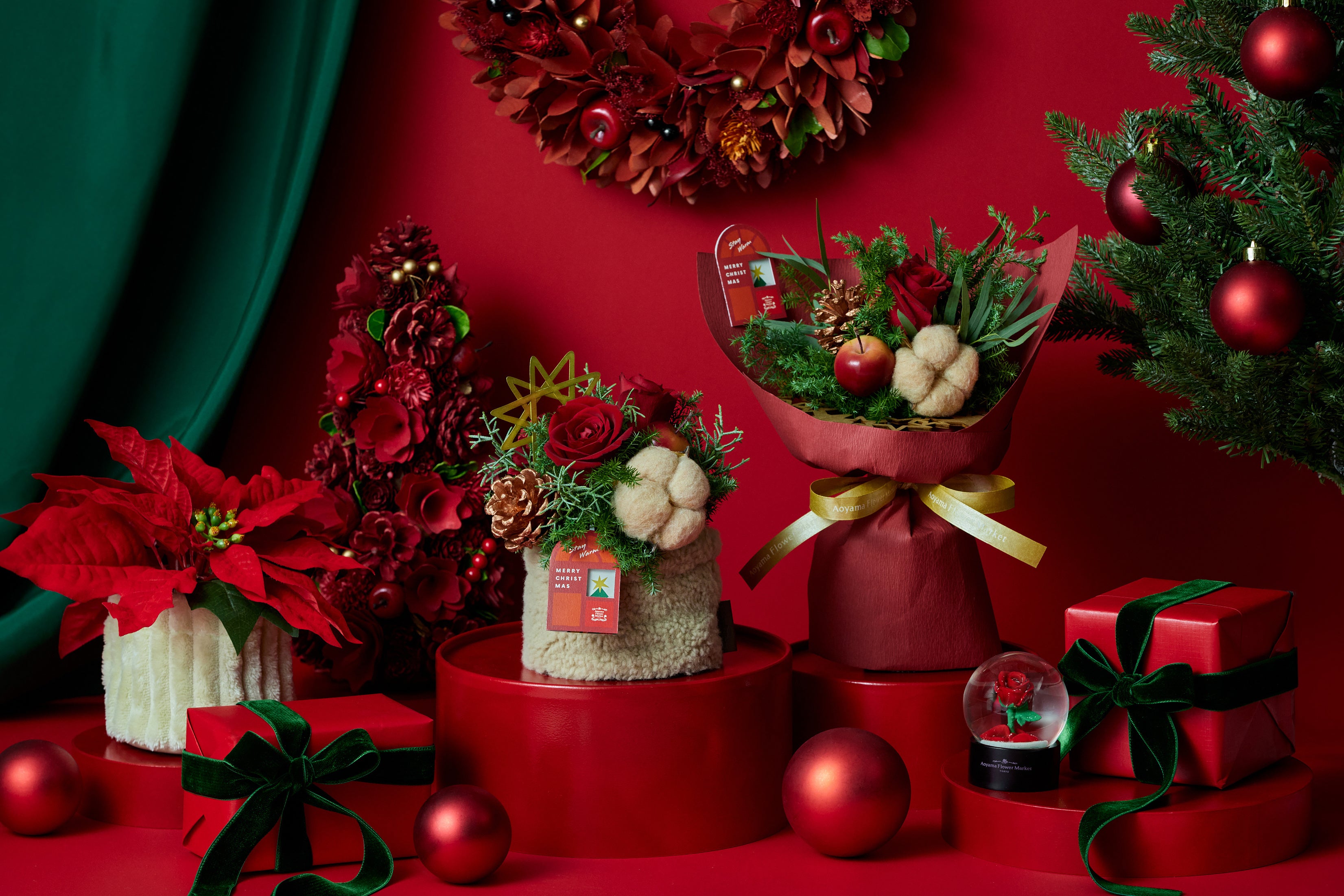 青山フラワーマーケット】クリスマス限定商品を発売！おうちに灯す、花