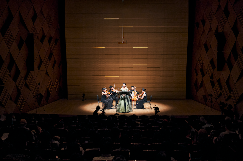 いろはにほへと弦楽四重歌曲集 初演公演　撮影　平舘平