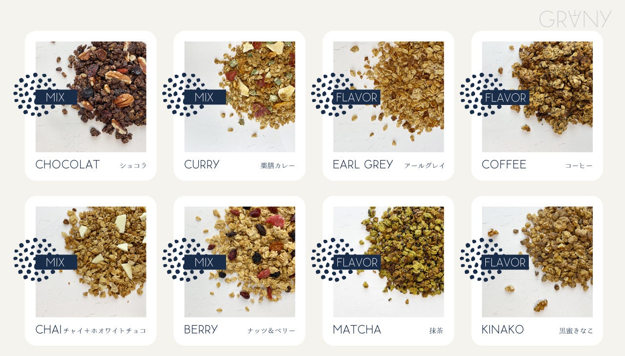 50種のバルクからお好みで作れるGRANYもラインナップ