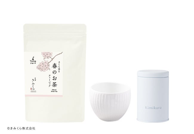 カップと春のお茶セット
