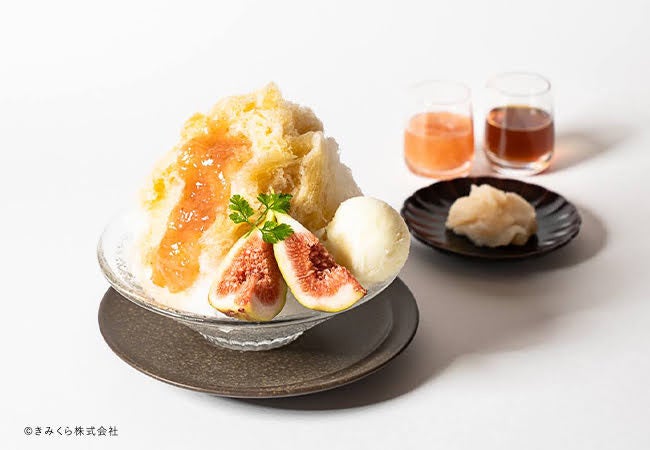 絹氷　くきほうじ茶と無花果