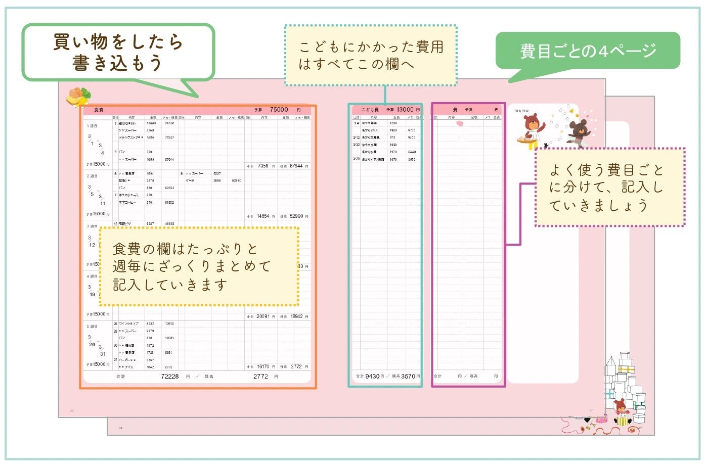 子どもの教育費管理を手軽に 書き込みがラクちん 毎日つける必要のない家計簿 くまのがっこう こども 費家計ノート23 発売中 株式会社主婦と生活社のプレスリリース 子どもの教育費管理を手軽に 書き込みがラクちん 毎日つける必要のない家計簿 くまのがっこう こども 費家計ノート23 発売中 株式会社主婦と生活社のプレスリリース
