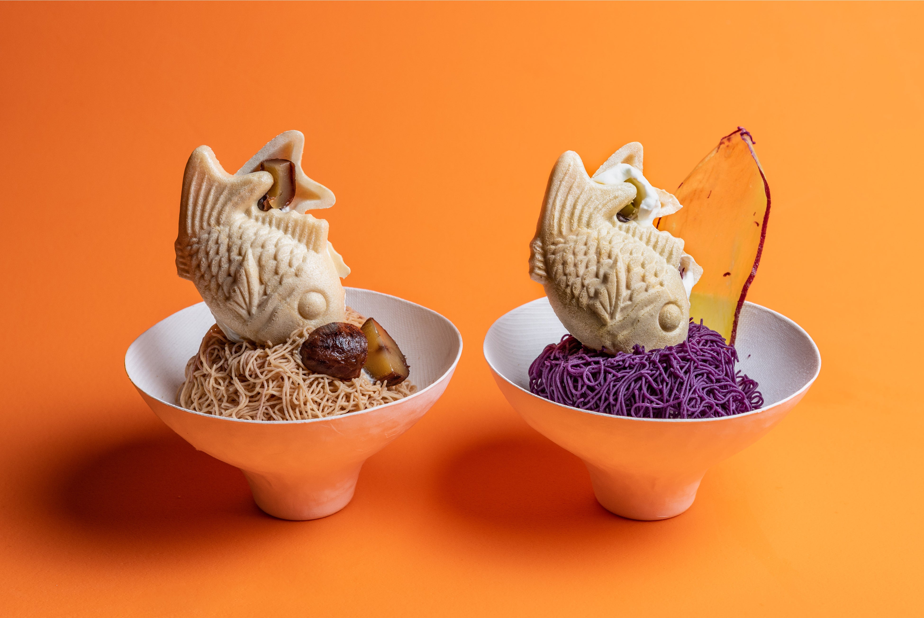 （画像：THE LIVELY 福岡博多　生搾りモンブラン「くりったい」＆「芋づくしったい」）