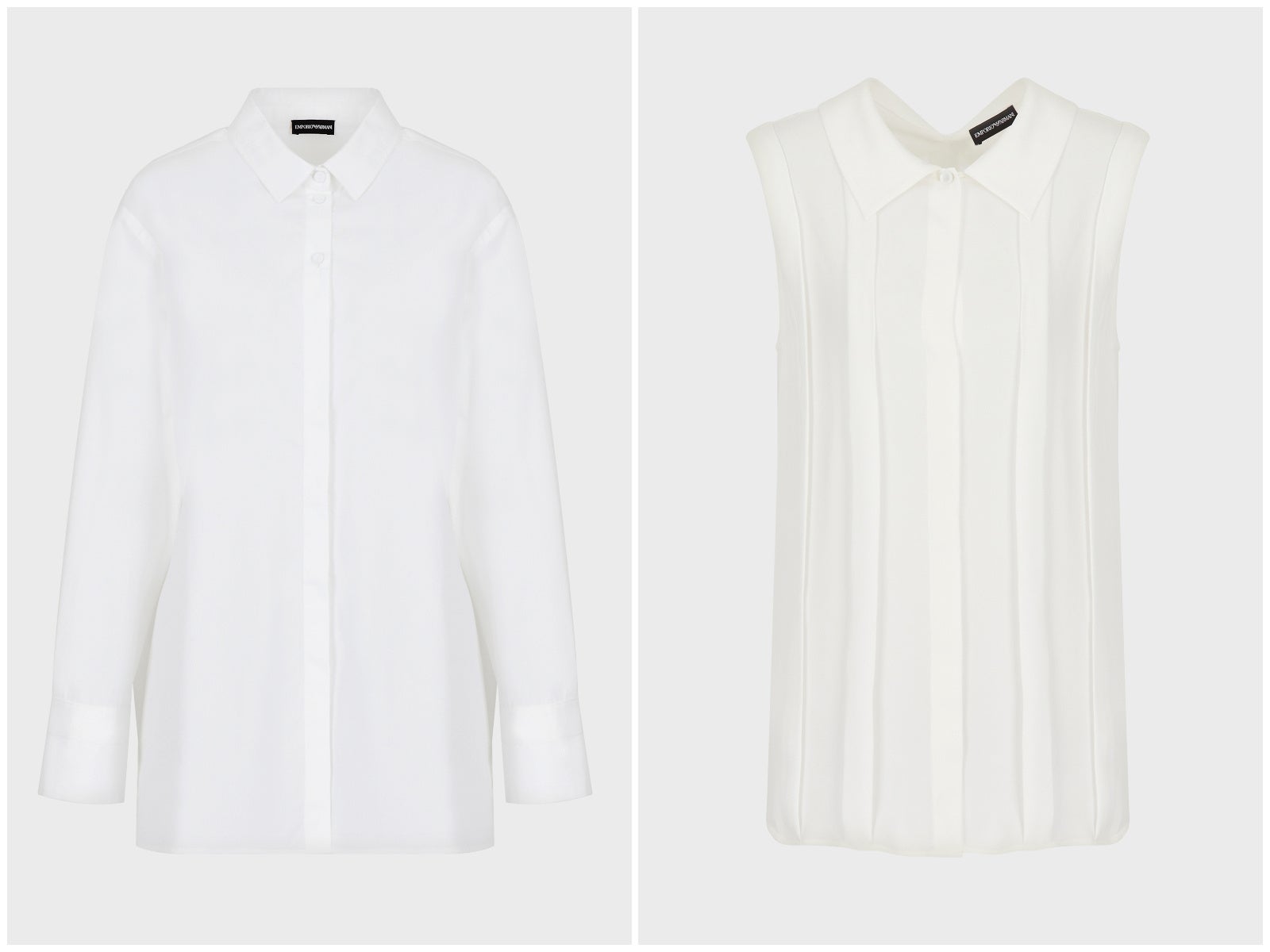 左：シャツ¥47,300　右：ブラウス¥70,400