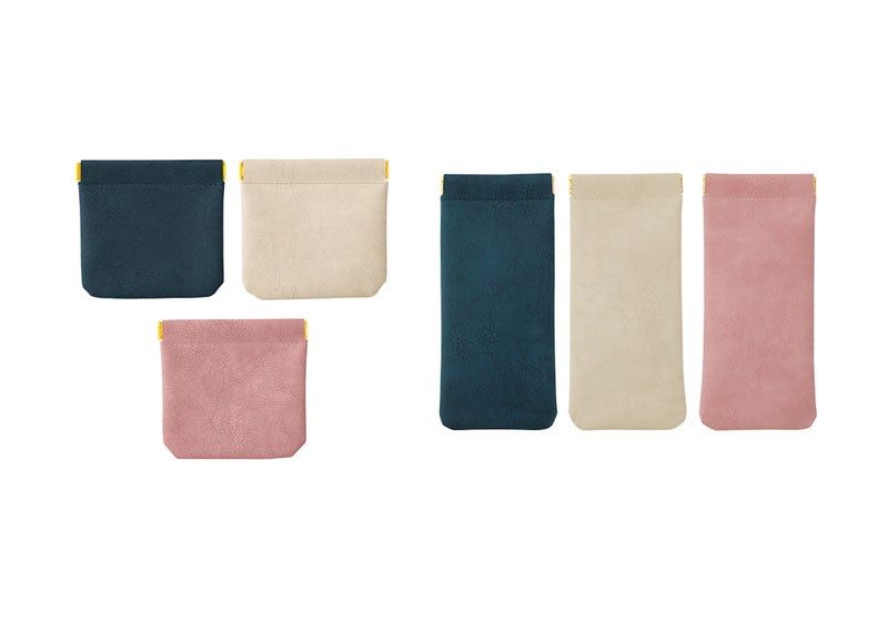 青1 輸入生地 デザイナーズ ポーチ バネ口