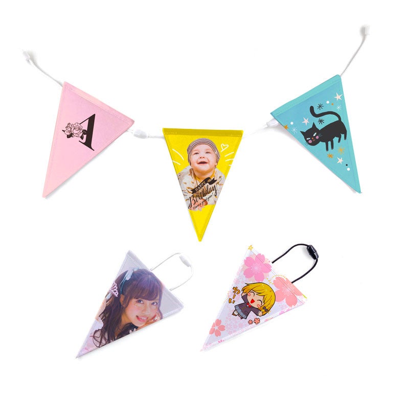 オリジナルガーランドの新登場！1枚から製作・印刷可能なME-Qの